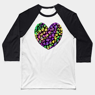 Fancy Heart, Valentine T-Shirt, Love T-shirt, Cheetah T-shirt, Leopard T-shirt Baseball T-Shirt